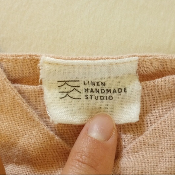 Linen Handmade Studio Scoop Neck Linen Top VIOLA | Mellow Rose | Medium - Picture 5 of 12